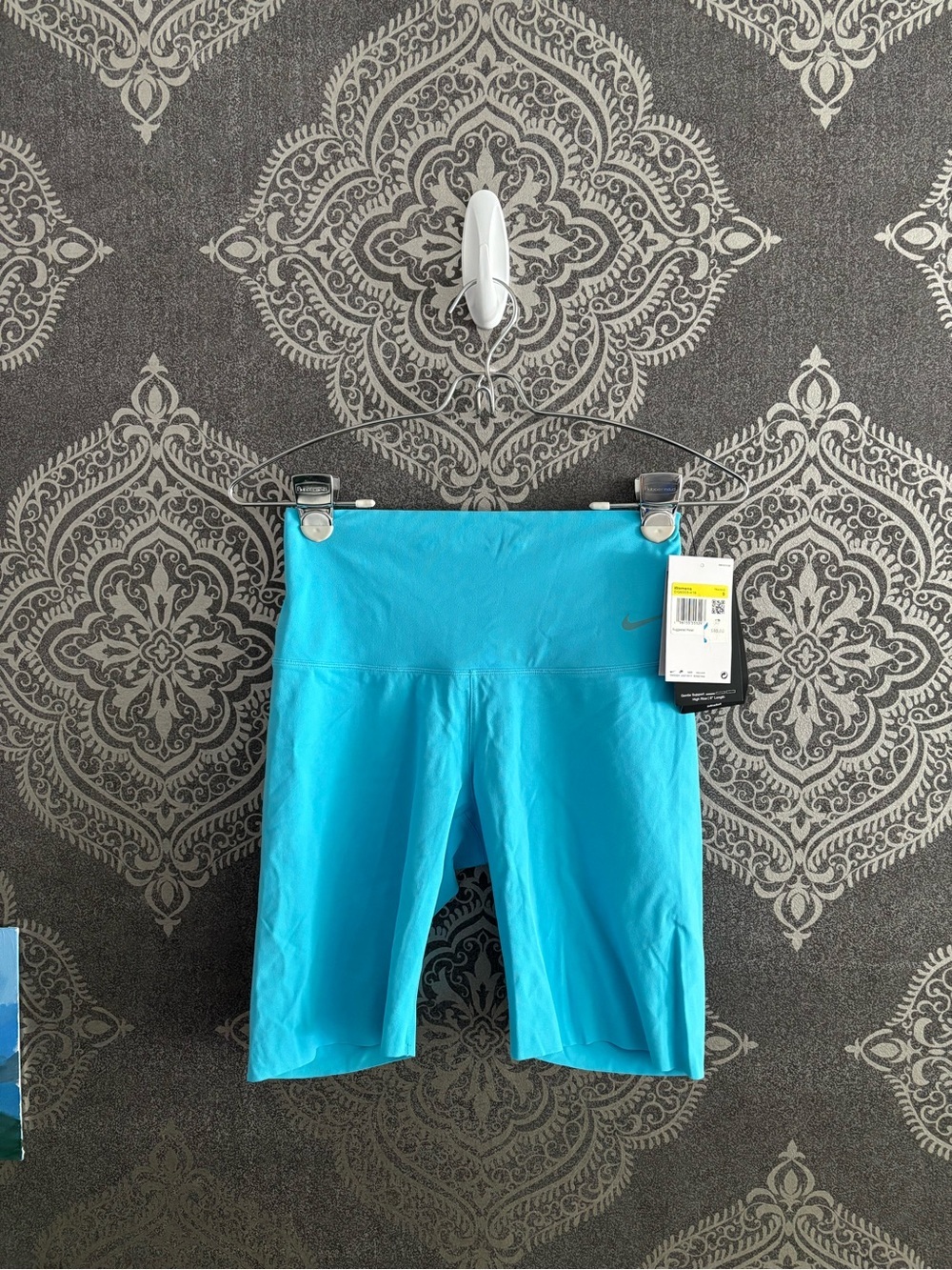 Nike Women's Zenvy Leggings Bright Turquoise High-Rise Bike Shorts